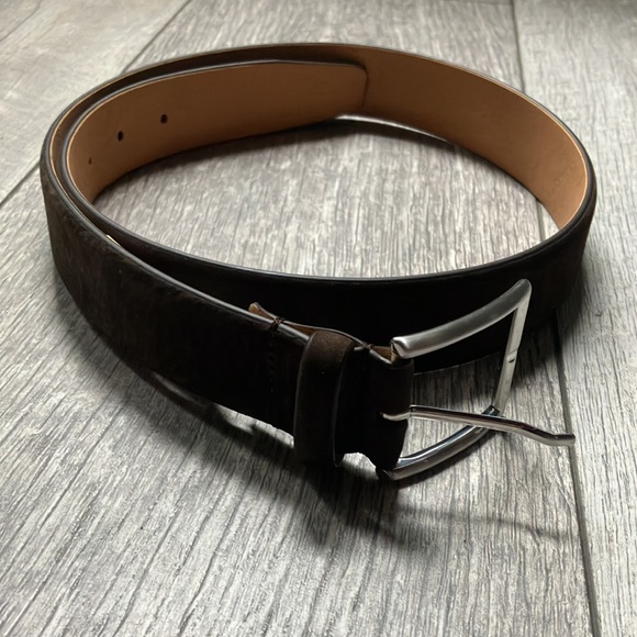 TIGER OF SWEDEN dark brown leather Ballonet N belt - Picture 1 of 7